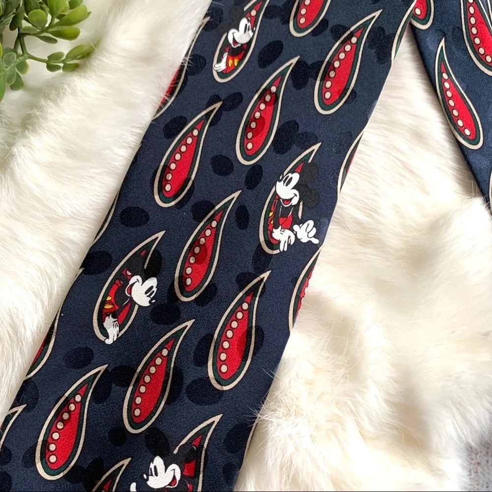 Vintage Disney Silk Paisley Mickey Mouse Neck Tie